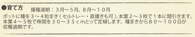 有機種子　オークリーフ緑作型